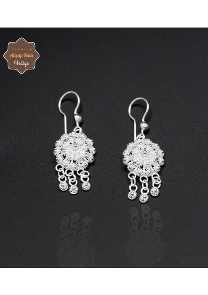 Sallantılı Bereket Model 925 Ayar Gümüş Telkari Kadın Küpe 201024672