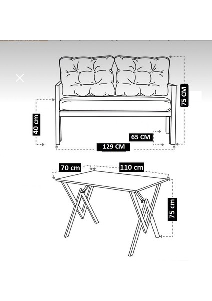 Serdem-(Kuqu)-2+2+Masa Bahçe Balkon Takımı Mobilya Grubu (Gri) fırsatları