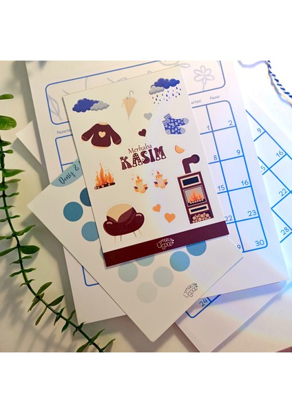 A4 Aylık Takvimli Planlayıcı Memo Pad modelleri