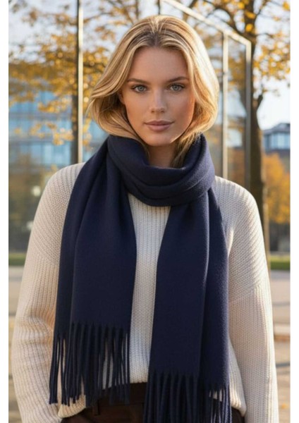 Unisex Yumuşak Dokulu Püsküllü Kışlık Buklet Atkı Şal 2'li Set modelleri