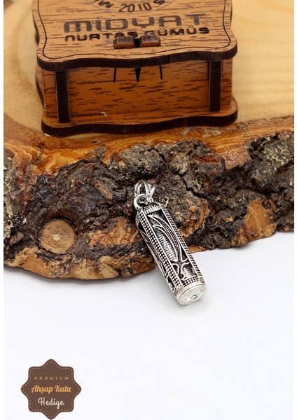 925 Ayar Gümüş Ayetli Zülfikar Işlemeli Silindir Kolye 201024586 fiyatları