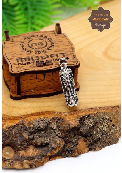 925 Ayar Gümüş Ayetli Zülfikar Işlemeli Silindir Kolye 201024586 modelleri