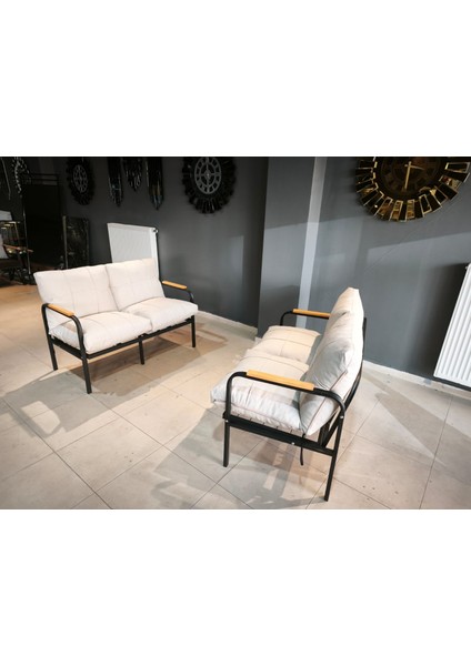 Serdem-(Eco)-2-2- Metalbahçe Balkon Takımı Mobilya Grubu (Krem) fiyatları