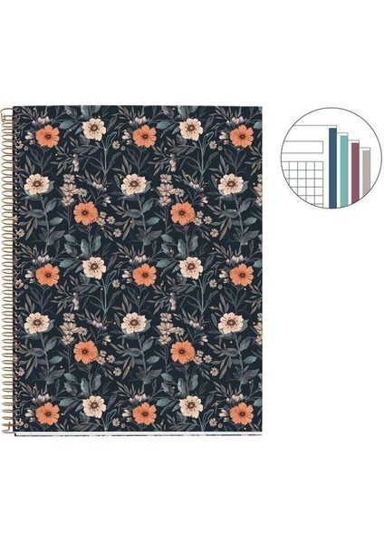 A4 70GSM 100 Yaprak Telli Kareli British Bloom Defter fiyatları