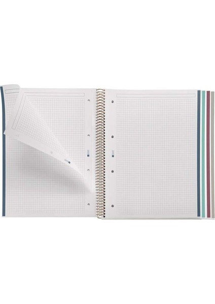 A4 70GSM 100 Yaprak Telli Kareli British Bloom Defter modelleri