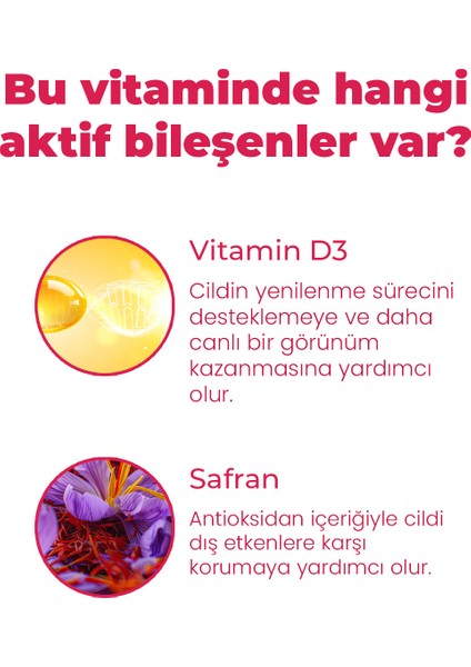 Hello Happy | Safran ve Vitamin D3 Içeren Çiğnenebilir Takviye Edici Gıda (60 Gummies) fırsatları