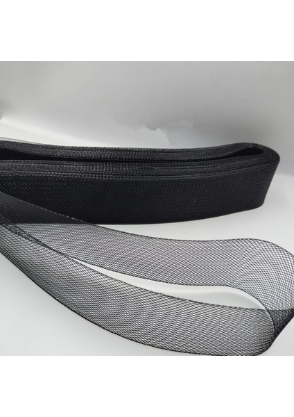 Gren 5 cm Siyah-1 Top 25 Yard -(22,85 Metredir)-Gelinlik ve Abiye Elbise Dikim Işleri Için modelleri