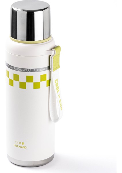 Okadı Color Rım Beyaz Paslanmaz Çelik Termos 900ML