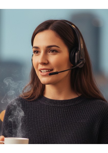 Bluetooth Kablosuz Kulaklık Mikrofon Set - Call Center / Ofis Tipi / Gürültü Engelleme / Tuşlu Mute fırsatları