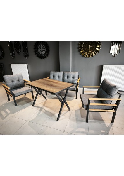 Serdem-(Kuqu)-2+1+1+Masa Bahçe Balkon Takımı Mobilya Grubu (Gri) fiyatları