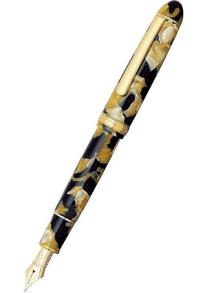 #3776 Century Celluloid Calico Dolma Kalem 14K Altın F Uç