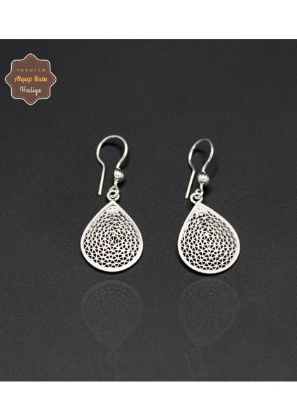 Sallantılı Damla Model 925 Ayar Gümüş Telkari Kadın Küpe 201024736