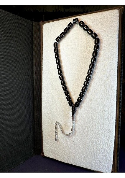 Siyah Çubuk Kehribar Tesbih Kapsül Kesim T-128 modelleri