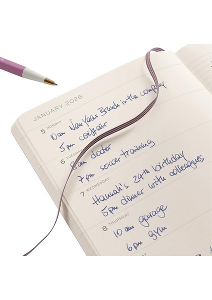 LEUCHTTURM1917 Orta Boy (A5) 18 Aylık Ajanda ve Not Defteri (Çizgili) 2026 Sert Kapak, Ingilizce, Siyah 372796 fiyatları