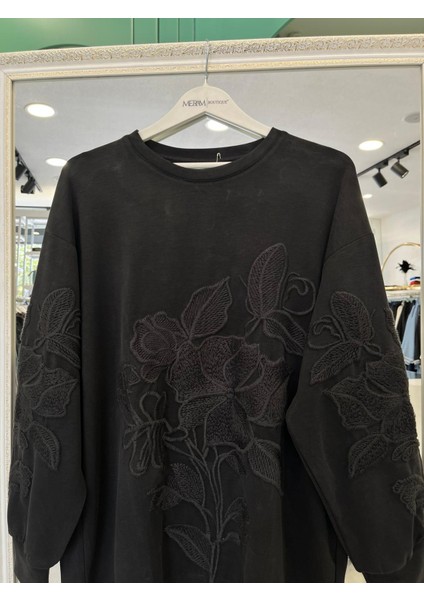 Adn Işlemeli Sweat Örme Cupra - Siyah - 2 modelleri