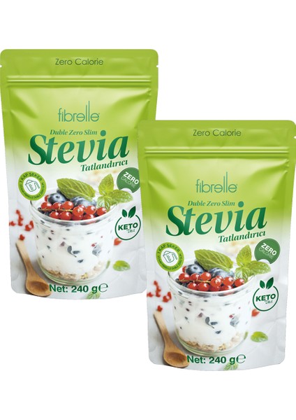 Double Zero Slim Tatlandırıcı 400G 2 Pk Keto /Ketojenik / Vegan diyete uygundur.