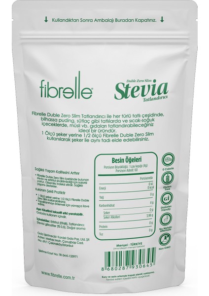 Double Zero Slim Tatlandırıcı 400G 2 Pk Keto /Ketojenik / Vegan diyete uygundur. fiyatları