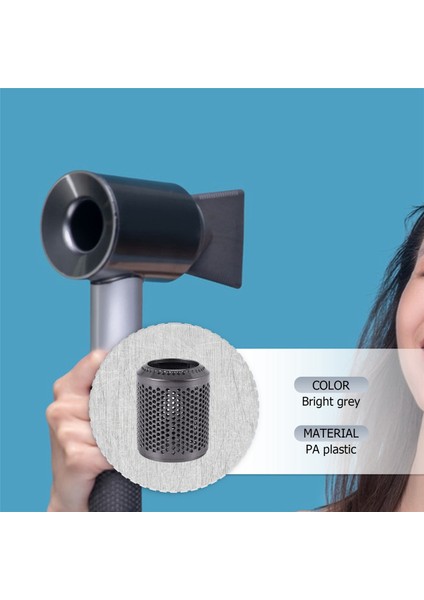 Dyson Saç Kurutma Makinesi HD01 HD03 HD08 Toz Geçirmez Dış Filtre Kapağı Elektrikli Süpürge Aksesuarları Parlak Gri Için Uygundur (Yurt Dışından) fırsatları