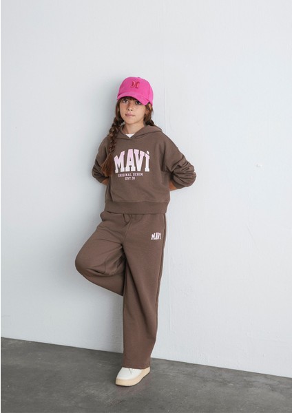 Mavi Logo Baskılı Kahverengi Eşofman Altı 7010038-87181