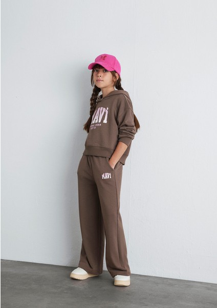 Mavi Logo Baskılı Kahverengi Eşofman Altı 7010038-87181