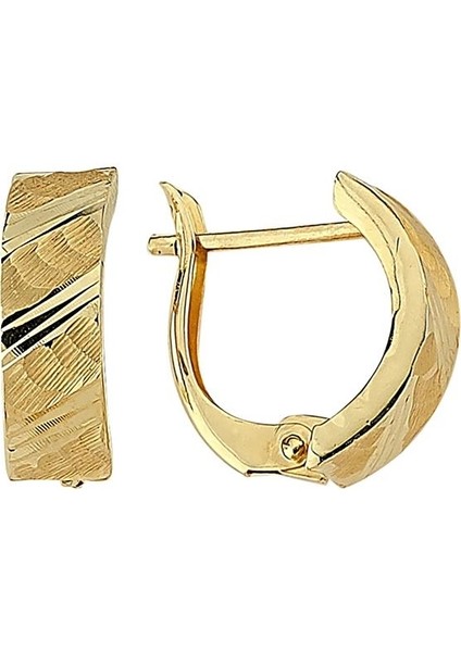 - Küpe - 14 Ayar Altın - Gramı : 1.34