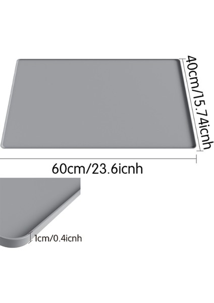 Çıkarılabilir Bulaşık Kurutma Matı ile Silikon Kahve Matı Kolay Temizlenebilir Siyah (Yurt Dışından)