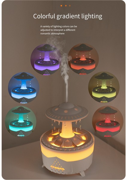 Ufo Su Damlası Aromaterapi Makinesi Ev Tipi Büyük Sis Masaüstü Sessiz Kontrollü Temel Difüzör Abd Fişi Beyaz (Yurt Dışından) modelleri