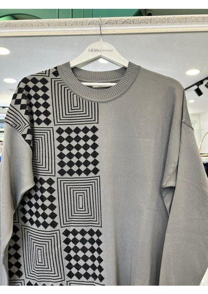 Adn Ince Triko Tunik Simli - Gri - 2 fiyatları