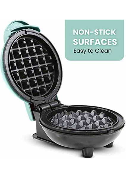 Elektrikli Yapışmaz 4,5 Inç Mini Waffle Makinesi, Kompakt Tasarım, Atıştırmalıklar, Sandviç, Yumurta, Kolay Temizlenebilir Yeşil Abd Fişi (Yurt Dışından) indirimleri