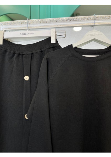 Adn Ince Triko Etekli Takım - Siyah - 2 fiyatları