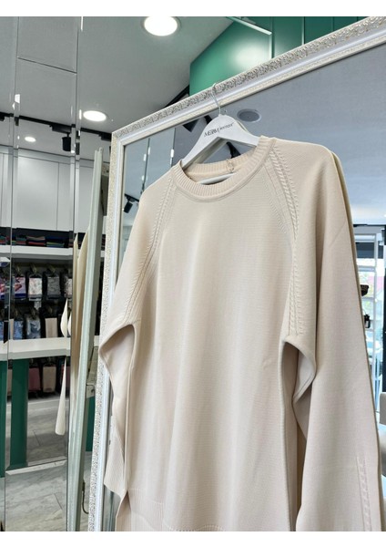 Adn Ince Triko Tunik Saç Örgülü - Taş - 2 fiyatları