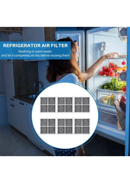 Lg LT120F Kenmore Elite 469918 Buzdolabı Için 6 Adet Yedek Hava Filtresi ADQ73214402, ADQ73214404 (Yurt Dışından) indirimleri