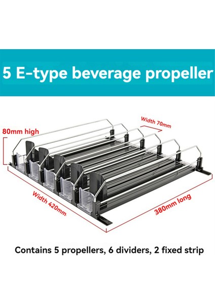 Buzdolabı Için Içecek Düzenleyici, Otomatik Itici Kayar Içecek Dağıtıcılı Buzdolabı Için Soda Kutusu Düzenleyici Dağıtıcı, B (Yurt Dışından) indirimleri