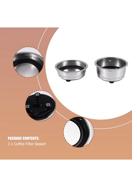Ev Ofisi Için Çıkarılabilir Paslanmaz Çelik Kahve Filtre Sepeti Süzgeci Kahve Makinesi Aksesuarları (2 Paket) (Yurt Dışından) indirimleri