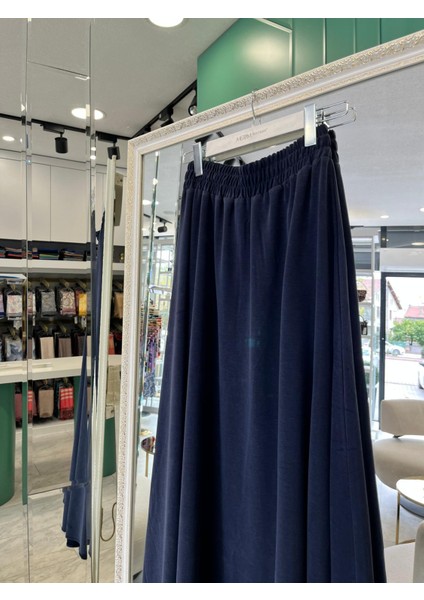 Adn Örme Cupra Etek - Lacivert - 2 modelleri