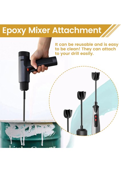 Reçine Karıştırma Kürekleri, Matkap Için Epoksi Karıştırıcı Ataşmanı, Yeniden Kullanılabilir Boya Karıştırıcı Matkap Ataşmanı (6 Adet) (Yurt Dışından) fırsatları