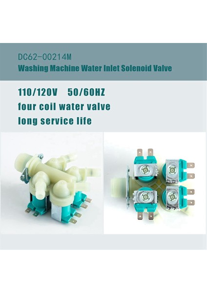 Samsung DC62-00214M Çamaşır Makinesi Su Vanası DC62-00214M 2979589 AP5623062 PS4208704 EAP4208704'Ü Değiştirir (Yurt Dışından) fırsatları