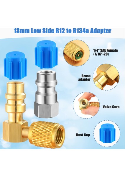 R12'DEN R134A'YA Ac Bağlantı Parçası Dönüşüm Adaptör Kiti, Hızlı Bağlantı Vanası A/c 90° Bağlantı Noktası Yüksek/düşük Basınçlı Retrofit Adaptörü (Yurt Dışından) fırsatları