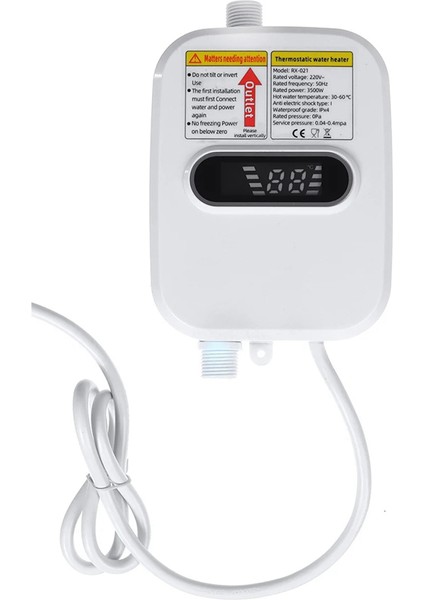 Anında Su Isıtıcısı Duş Banyo Musluk Fişi Sıcak Su Isıtıcısı 3500W Dijital Ekranlı Kır Evi Abd Fişi (Yurt Dışından) indirimleri