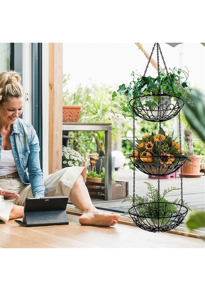 Askılı Ürün Sepeti Tel Meyve Sepeti 3 Katlı Demir Meyve Sepeti Mutfak Meyve Standı Meyve Sebze Depolama Sepeti (Yurt Dışından) fırsatları