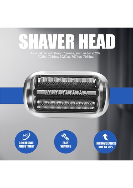 Braun Series 7, 7020S, 7025S, 7085CC, 7027CS, 7071CC, 7075CC Için 73S Tıraş Makinesi Folyosu ve Kesici Yedek Parçası (Yurt Dışından) fırsatları