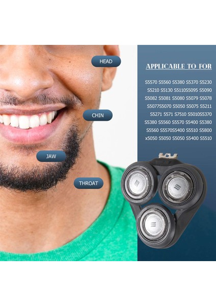 Philips S5000 S5370 S5571 S5420 S5140 S5078 S5077 S5050 S5082 S5380 S5400 Tıraş Bıçağı Için Yedek Tıraş Makinesi Başlığı - Siyah (Yurt Dışından) modelleri