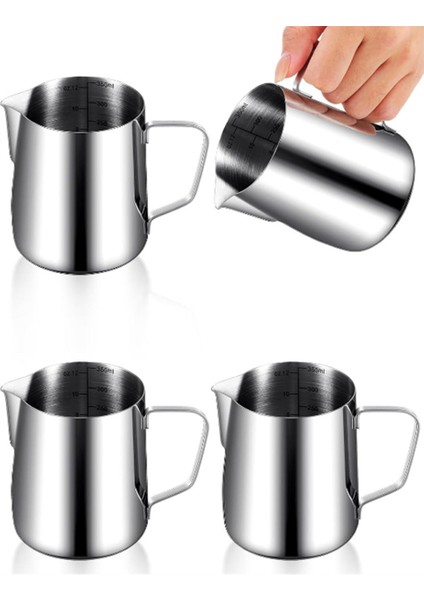 Adet Süt Köpürtme Sürahisi Espresso Buharlama Sürahileri 12 Oz Paslanmaz Çelik Süt Köpürtme Kupası Süt Köpürtme Buharlama Kupası (Yurt Dışından)