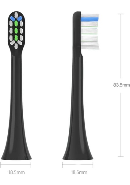 Soocas X3 X3PRO X3U X5 V1 D3 Elektrikli Diş Fırçası Için 10 Adet Vakumlu Paketlenmiş Yedek Fırça Başlığı, Siyah (Yurt Dışından) modelleri