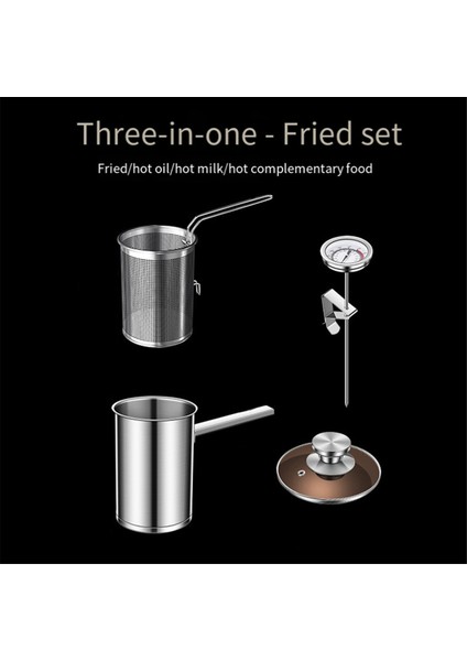 Kalınlaştırılmış Derin Kızartma Tencere Küçük Paslanmaz Çelik Derin Kızartma Makarna Süzgeci Sepet Tavuk Kızarmış Yiyecek Süzgeci (Yurt Dışından) indirimleri