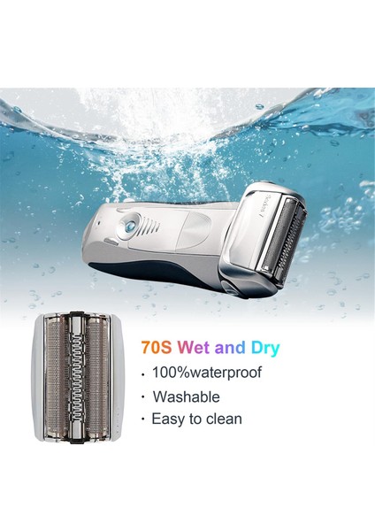 Braun 7 Serisi Folyo Tıraş Makinesi Modelleri 720, 750CC, 760CC, 790CC, 9565, 9595 (3'lü Paket) Için 70S Elektrikli Tıraş Makinesi Başlığı Değişimi (Yurt Dışından) fırsatları
