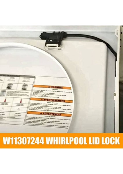 W11307244 Whirlpool Çamaşır Makinesi Kapağı Kilit Anahtarı (3 Kablo), Çamaşır Makinesi Kapağı Mandalı Tertibatı W10682535, 2 Adet (Yurt Dışından) indirimleri