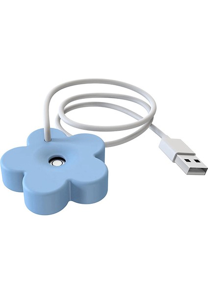 USB Kablolu Mini Taşınabilir Nemlendirici Sızdırmaz Tasarımlı Tanklı Nemlendirici Yatak Odası Için Seyahat Kişisel Nemlendirici Mavi (Yurt Dışından)