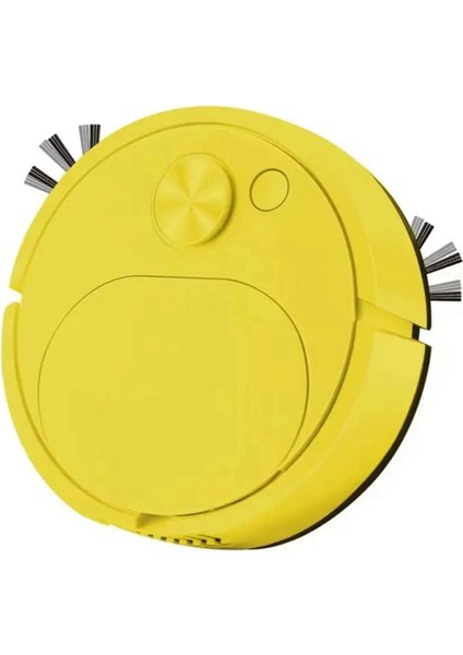 Otomatik Elektrikli Süpürgeler USB Şarjlı Mini Temizlik Makinesi Akıllı Süpürme Paspas Robot Elektrikli Süpürgeler, Sarı (Yurt Dışından)