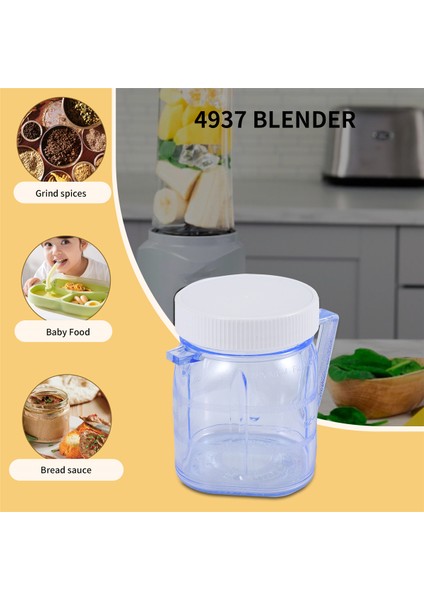 Oster Blender Yedek Parçaları, 4937 Mini Osterizer Blender Kavanoz Aksesuarı, Kapaklı Mini Plastik Kavanozlar (1 Paket) (Yurt Dışından) indirimleri